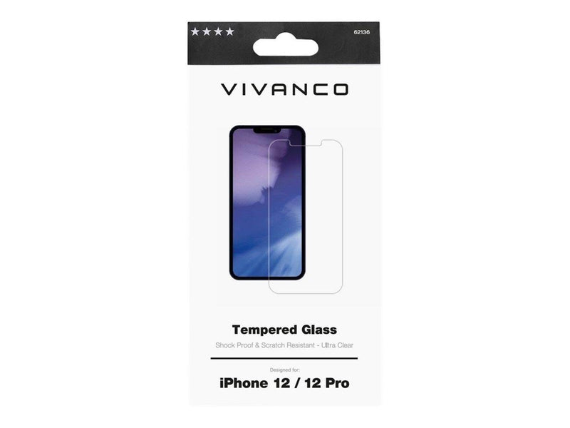 Vivanco Tempered Protect. Glass 9H iPhone 12 / 12 Pro
