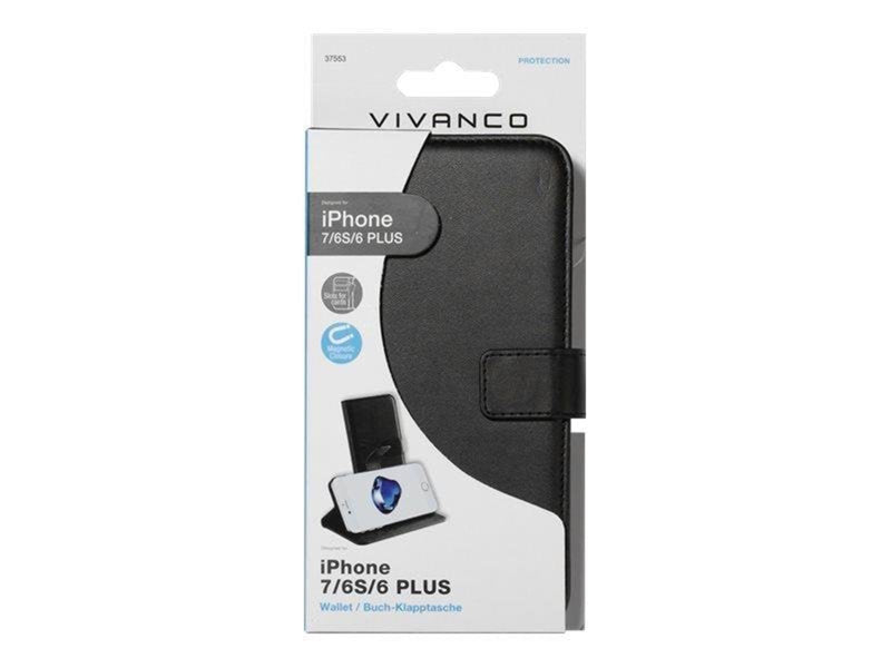 Vivanco Classic Wallet iPhone 8/7/6+ Black