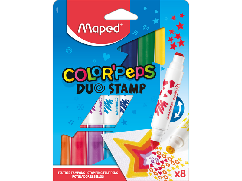 Maped Color'Peps Duo Stamp Felt-pens x8