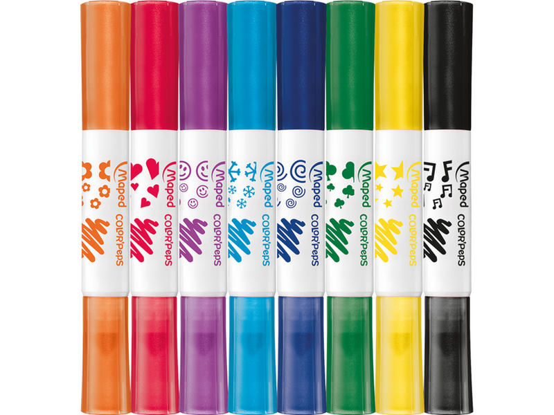 Maped Color'Peps Duo Stamp Felt-pens x8