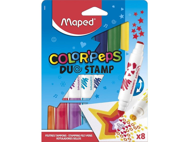 Maped Color'Peps Duo Stamp Felt-pens x8