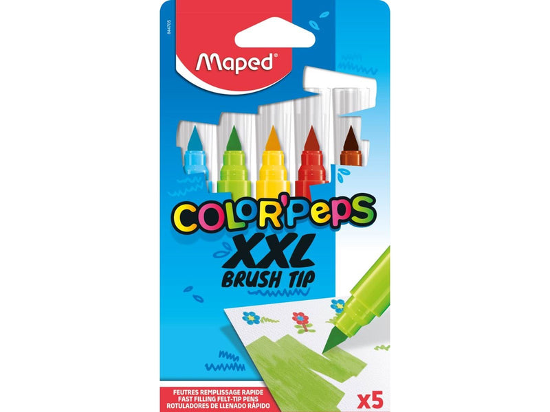 Maped Color'Peps XXL Brush Tip felt-pens x5