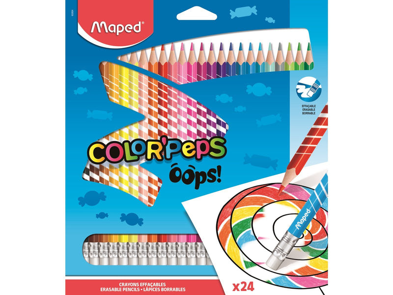 Maped Color'Peps Oops Erasable Colour pencils x24