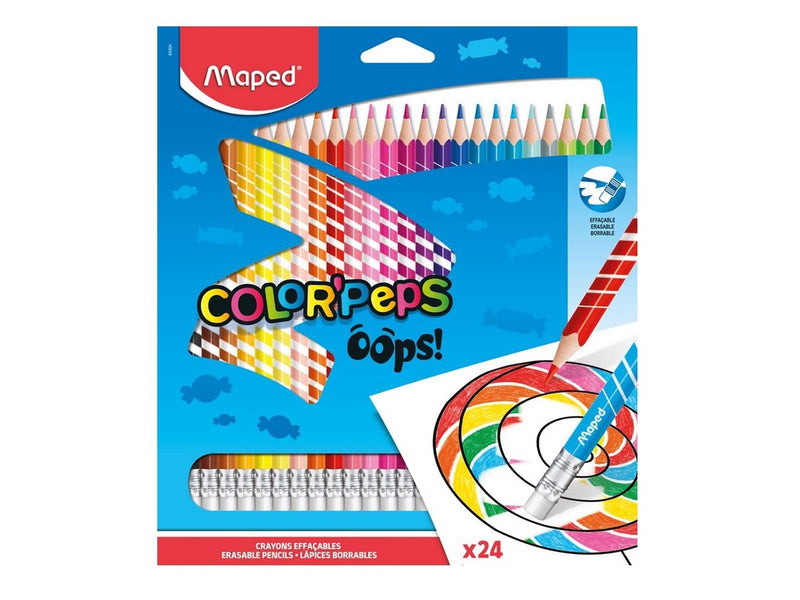 Maped Color'Peps Oops Erasable Colour pencils x24
