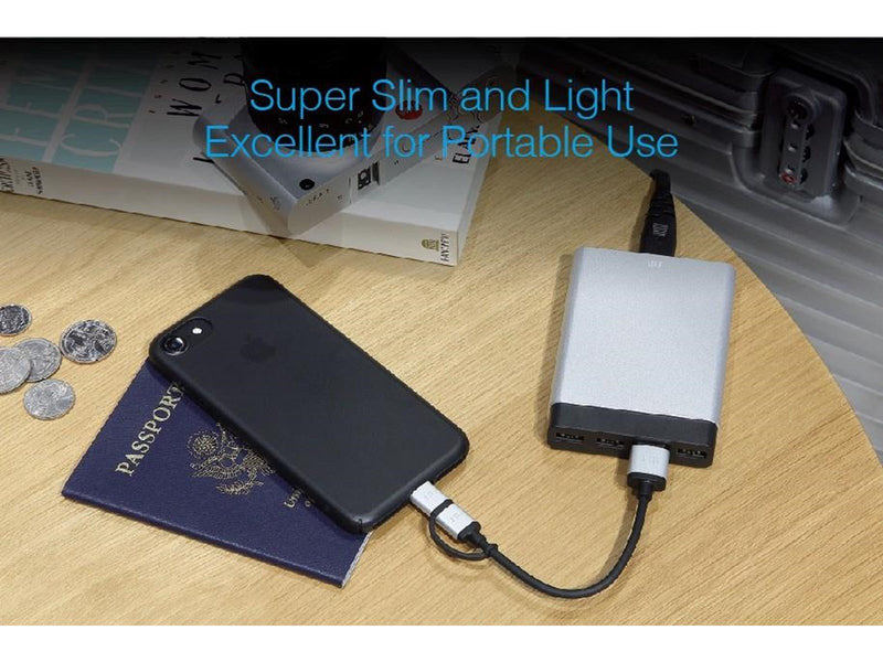Just Mobile AluCharge multi-port USB charger - the world's slimmest USB charger