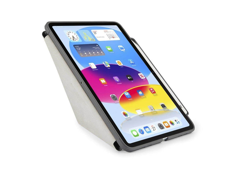 Pipetto iPad 10.9" (10:th gen) Origami No3 Pencil Case - Dark Grey
