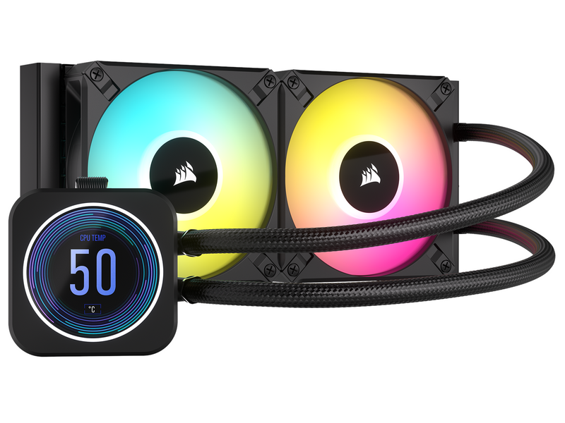 Corsair iCUE H100i ELITE LCD XT - CPU-Wasserkühlung - Max 34 dBA