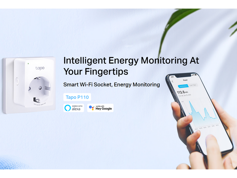 TP-Link Tapo P110 (4-Pack) Mini Smart Wi-Fi Socket Energy Monitoring