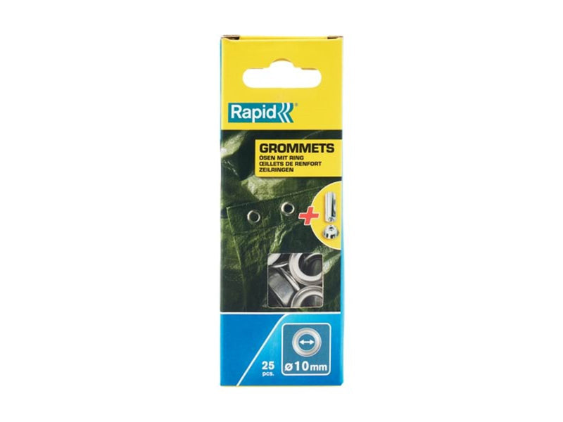 Rapid Grommets 21x10 Box 25pcs+2 Metal Tools