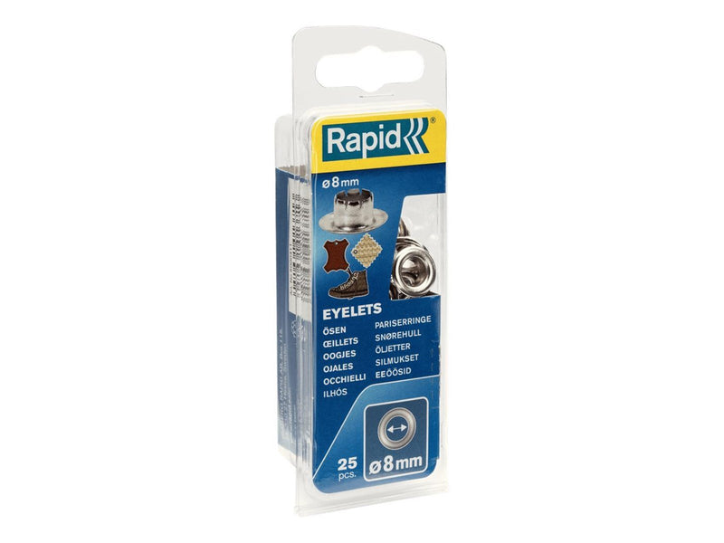 Rapid Eyelets 8mm Box 25pcs + 2 Metal Tools