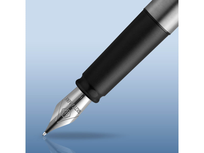 Waterman Allure Füllfederhalter | Edelstahl | Feine Feder | Blaue Tinte