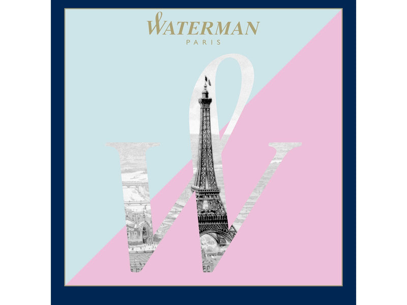 Waterman Allure Füllfederhalter | Edelstahl | Feine Feder | Blaue Tinte