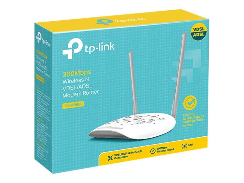 TP-Link TD-W9960 - wireless router - DSL modem - 802.11b/g/n - desktop - Wireless router N Standard - 802.11n