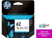 HP Original 62 Druckerpatrone - cyan, magenta, gelb (C2P06AE)