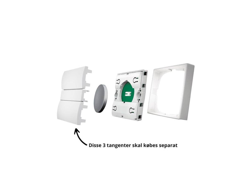 Light Solutions Lightbee ZigBee-Schalter für FUGA - Austauschbare Tasten
