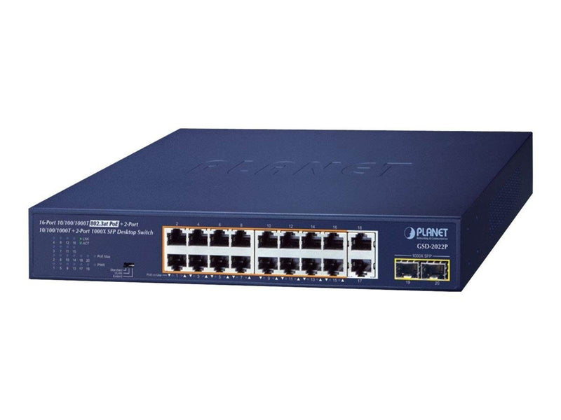 PLANET GSD-2022P - switch - 20 ports - unmanaged