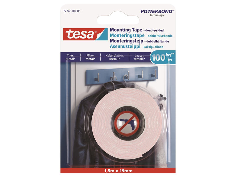 tesa Powerbond Mounting Tape Ultra Strong 1.5m x 19mm
