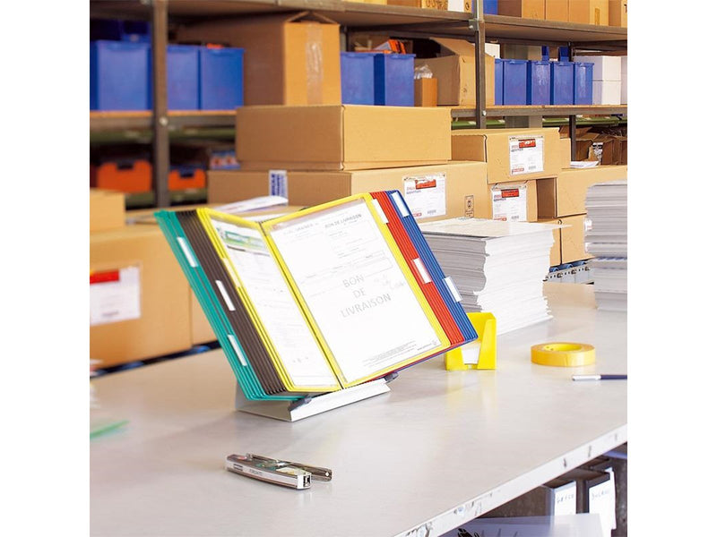 Tarifold display panel system - for A4 - assorted frame with light grey wall unit