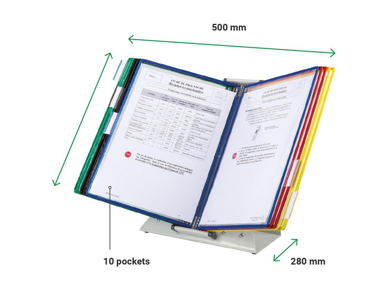 Tarifold display panel system - for A4 - assorted frame with light grey wall unit