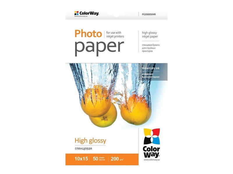 ColorWay - photo paper - glossy - 50 sheet(s) - 100 x 150 mm - 200 g/m²