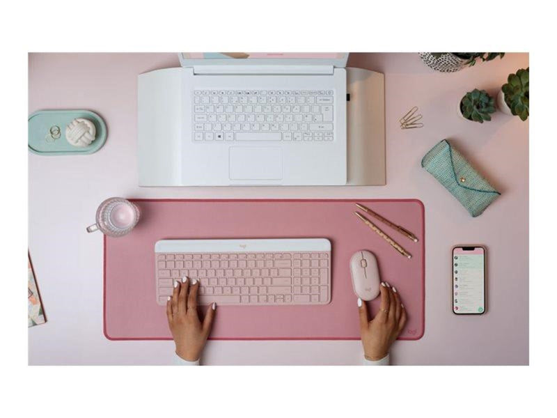 Logitech Slim Wireless Combo MK470 - Tastatur & Maus Set - Universal - Pink