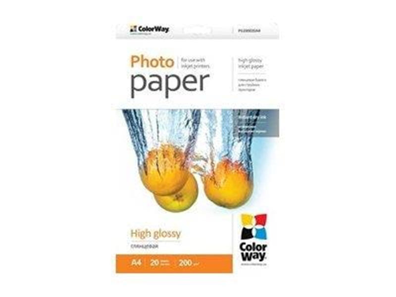ColorWay - photo paper - high-glossy - 20 sheet(s) - A4 - 200 g/m²
