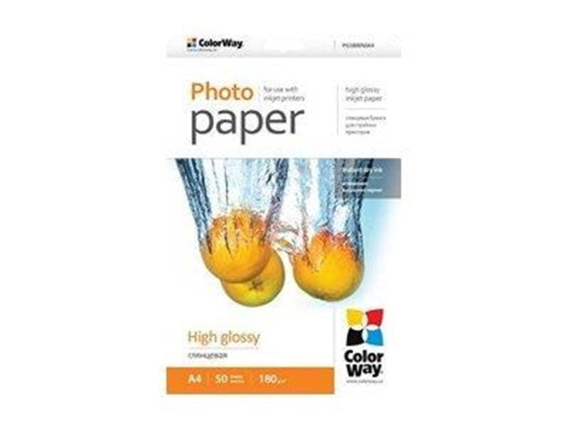 ColorWay - photo paper - high-glossy - 50 sheet(s) - A4 - 180 g/m²