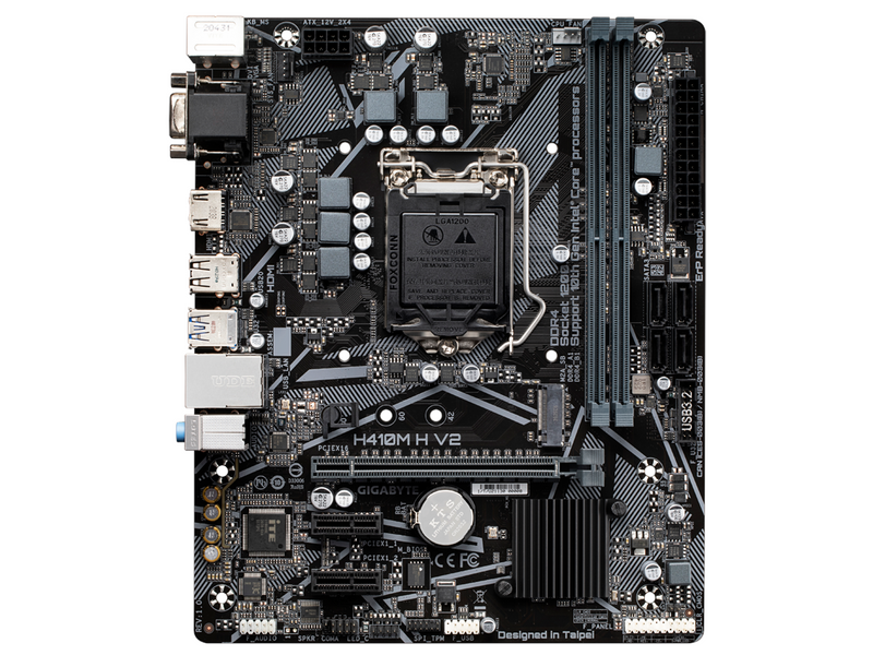 GIGABYTE H410M H V2 Mainboard - Intel H410 - Intel LGA1200 socket - DDR4 RAM - Micro-ATX