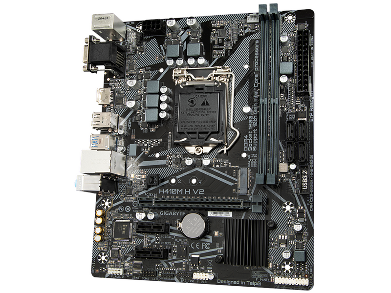 GIGABYTE H410M H V2 Mainboard - Intel H410 - Intel LGA1200 socket - DDR4 RAM - Micro-ATX
