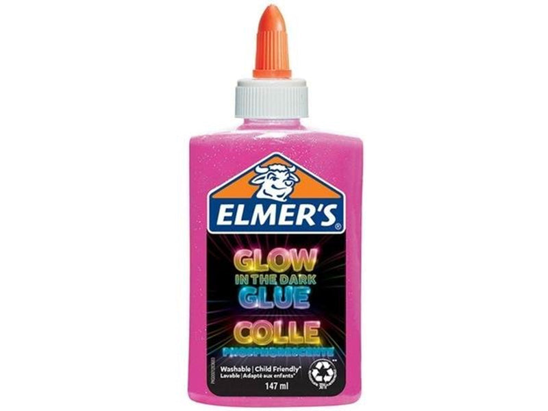 Elmer's nachtleuchtender Flüssigkleber | pink | 147 ml