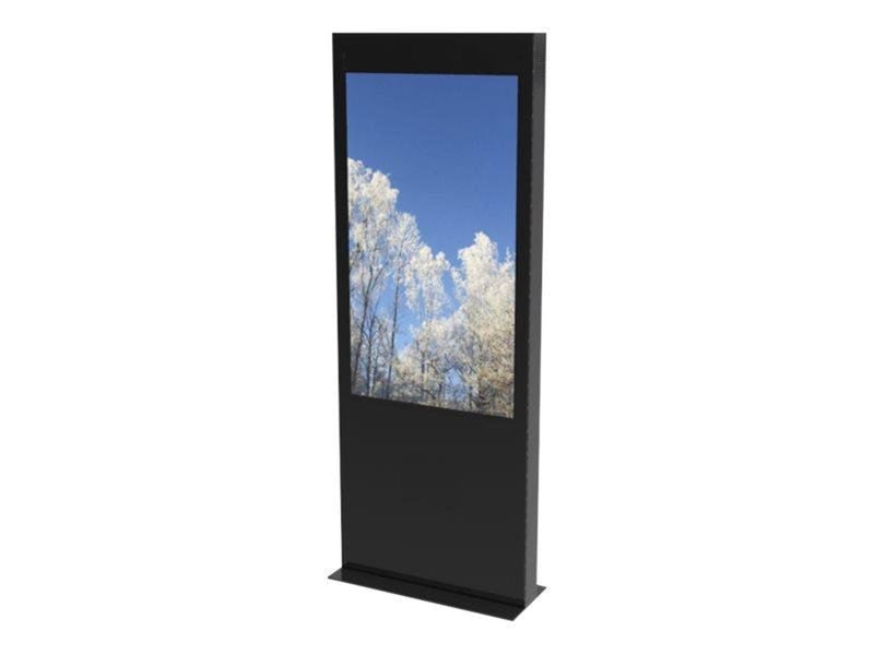 HI-ND Single Totem Touch 55" - stand - for flat panel - black wood 55"