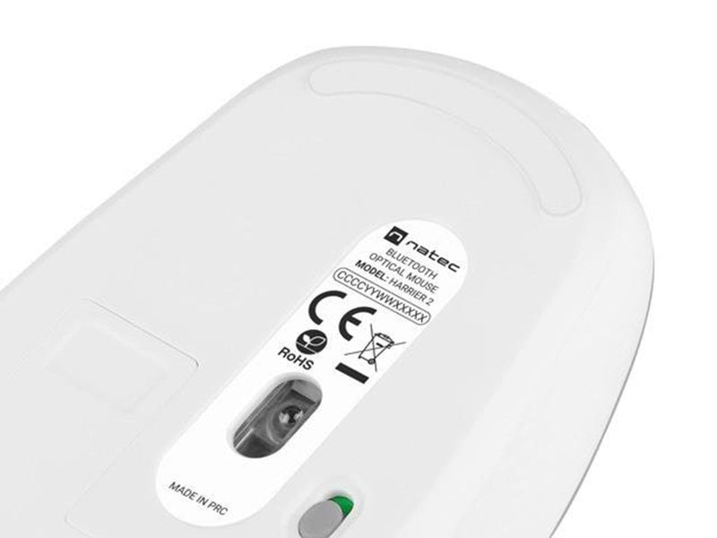 Natec Harrier 2 - mouse - Bluetooth 5.1 - grey white - Maus (Grau)