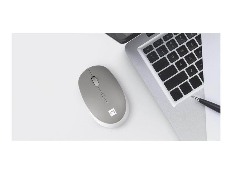 Natec Harrier 2 - mouse - Bluetooth 5.1 - grey white - Maus (Grau)