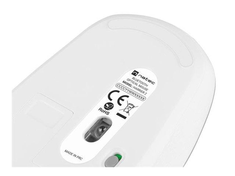 Natec Harrier 2 - mouse - Bluetooth 5.1 - grey white - Maus (Grau)