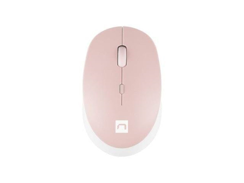 Natec Harrier 2 - mouse - Bluetooth 5.1 - white pink - Maus (Weiß)