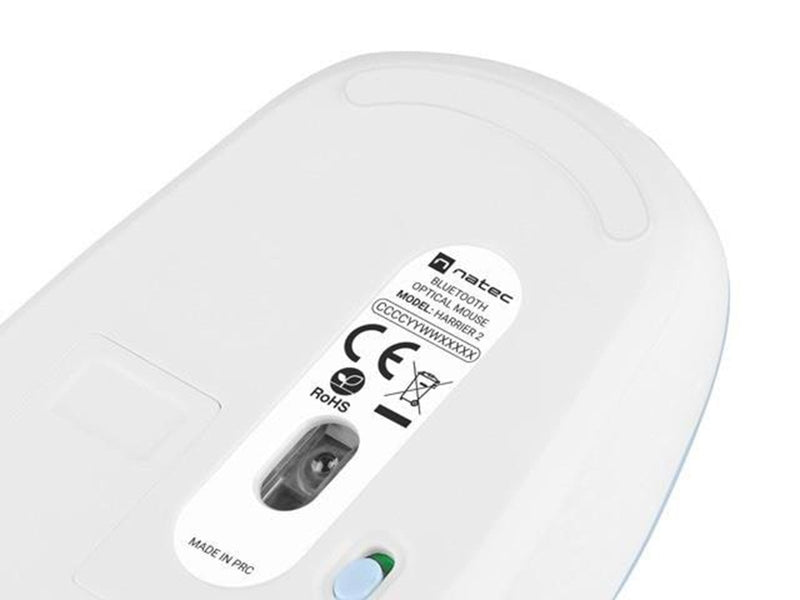 Natec Harrier 2 - mouse - Bluetooth 5.1 - white blue - Maus (Blau)