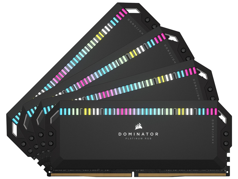 Corsair Dominator Platinum RGB DDR5-6400 - 64GB - CL32 - Quad Channel (4 pcs) - Intel XMP - Schwarz mit RGB