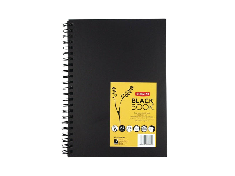 Derwent A4 Black Book Wire Bound Portrait