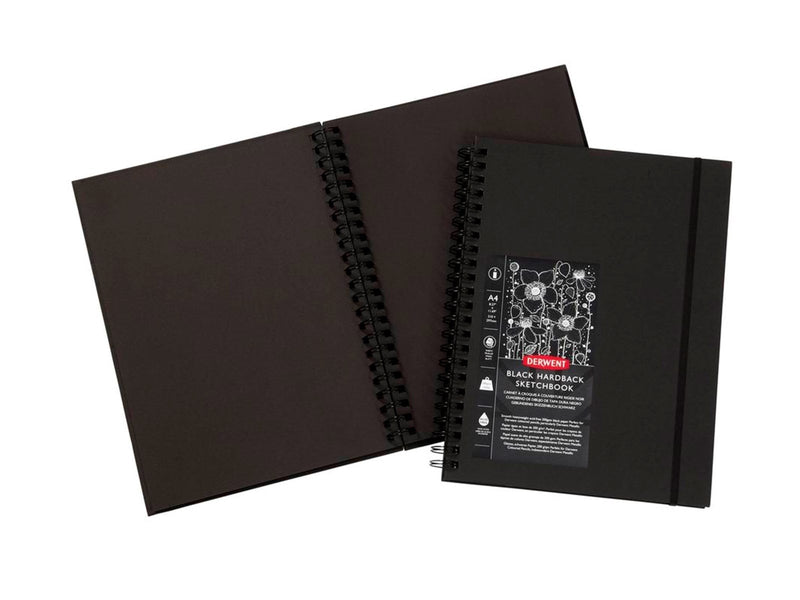 Derwent A4 Black Book Wire Bound Portrait