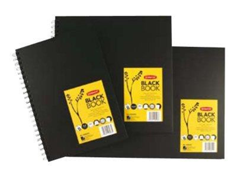 Derwent A4 Black Book Wire Bound Portrait