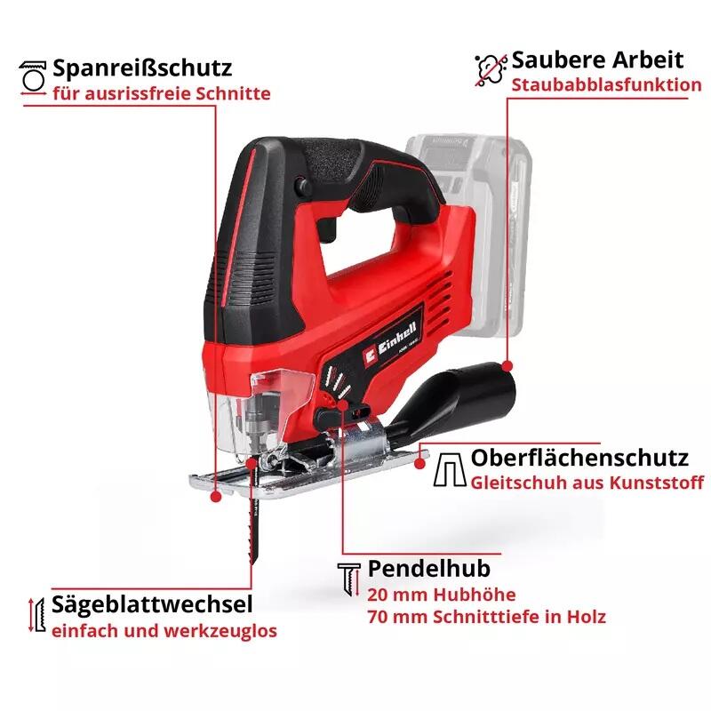 Einhell Akku-Stichsäge TC-JS 18 Li - Solo (432120)