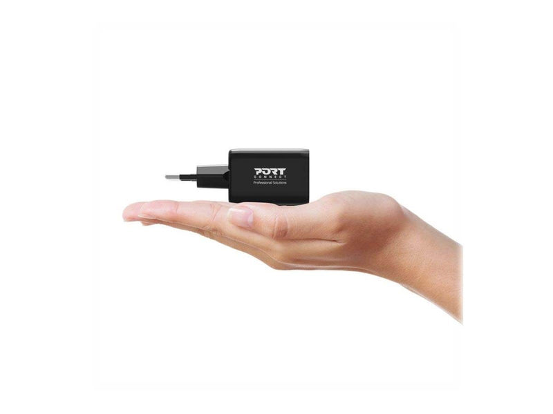 PORT Designs PORT Connect power adapter - GaN technology - USB Type A 24 pin USB-C - 45 Watt