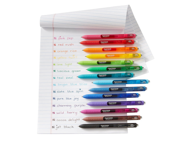 Paper Mate InkJoy Gelstifte | mittlere Spitze (0,7mm) | sortierte Farben | 14 Stück