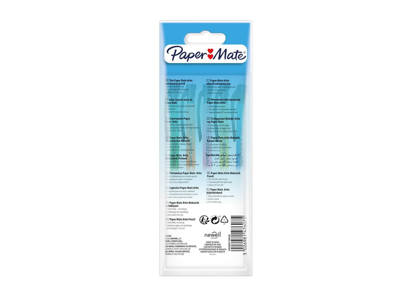 Paper Mate Artio Druckbleistifte | 0,7 Millimeter | HB 2 | Verschiedene Schaftfarben | 5 Stück