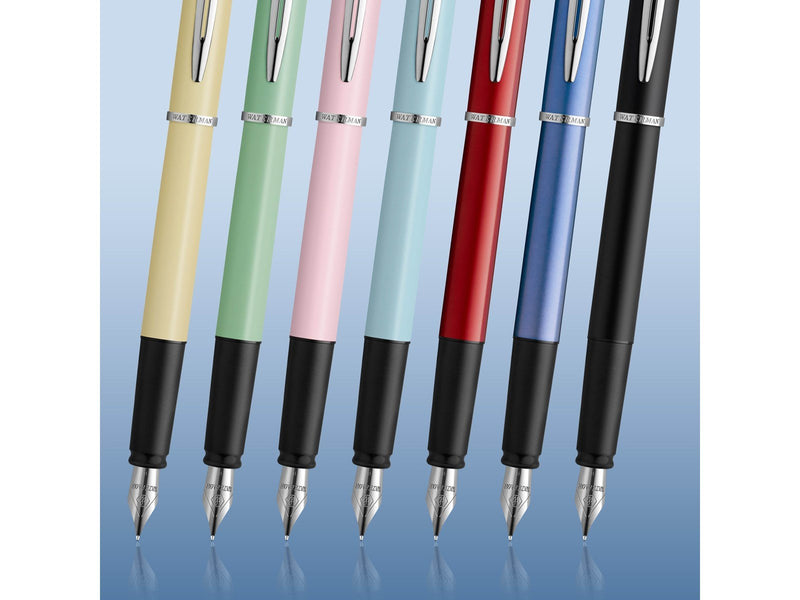 Waterman Allure Füller | Pastell-Baby Blue | Füllfederhalter mit feiner Feder | Blaue Tinte | Geschenkbox