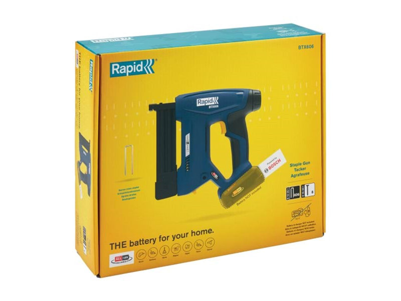 Rapid BTX606 Battery-powered staple gun for narrow crown staples 18V P4A