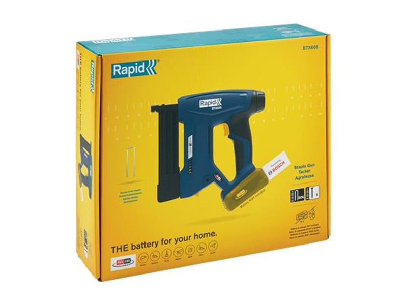 Rapid BTX606 Battery-powered staple gun for narrow crown staples 18V P4A