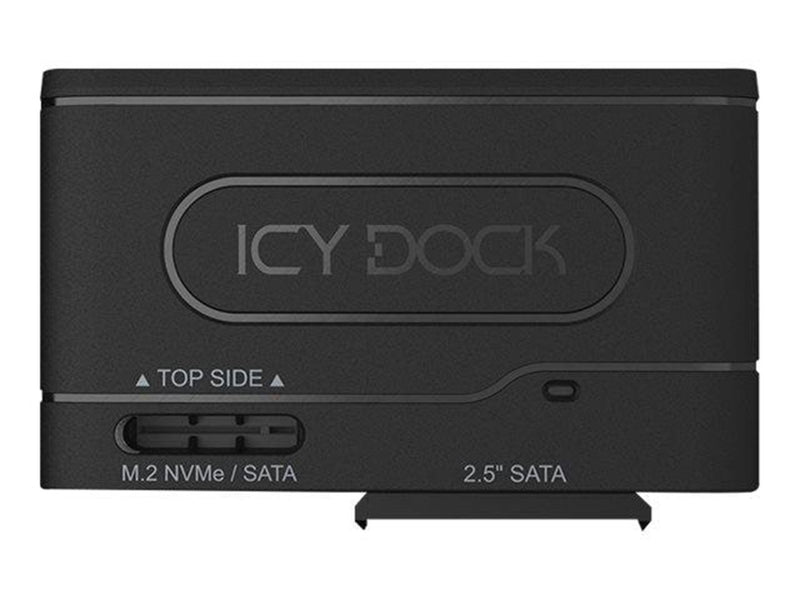Icy dock EZ-Adapter MB104U-1SMB - storage controller - M.2 Card (PCIe NVMe & SATA) / SATA SSD - USB 3.2 (Gen 2)