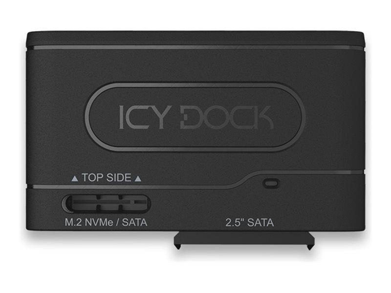 Icy dock EZ-Adapter MB104U-1SMB - storage controller - M.2 Card (PCIe NVMe & SATA) / SATA SSD - USB 3.2 (Gen 2)