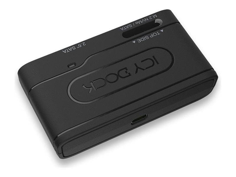 Icy dock EZ-Adapter MB104U-1SMB - storage controller - M.2 Card (PCIe NVMe & SATA) / SATA SSD - USB 3.2 (Gen 2)